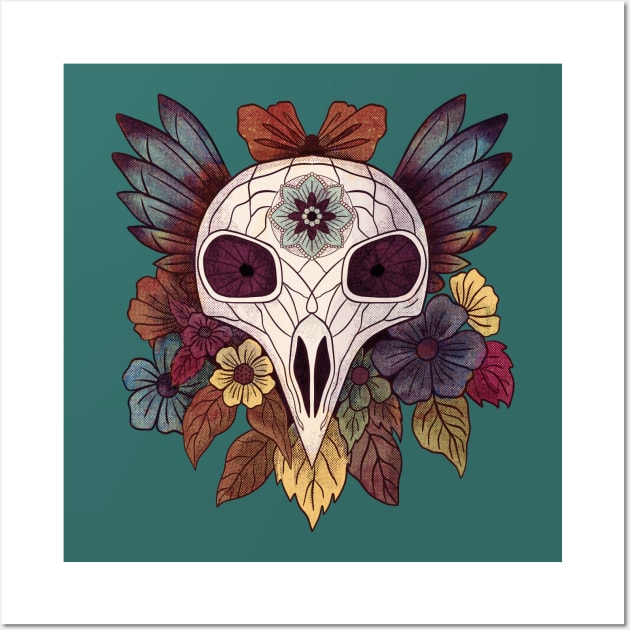 Bird skull Wall Art by Ange art